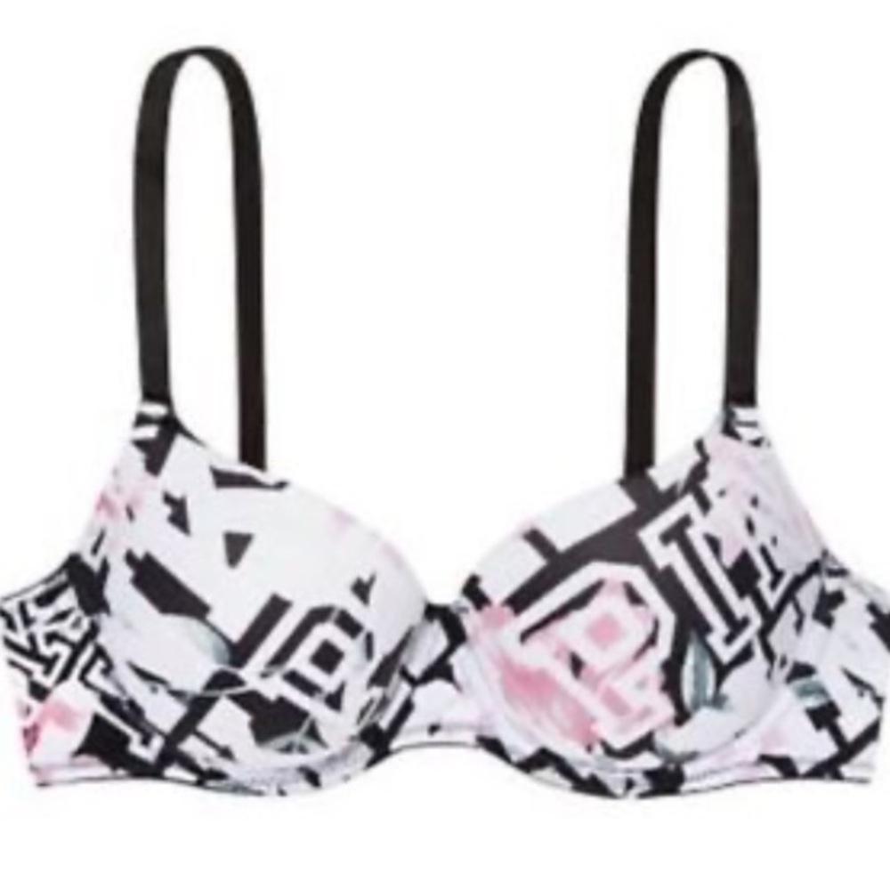 PINK Monogram Design Wear Everywhere T-shirt Bra Size:32C